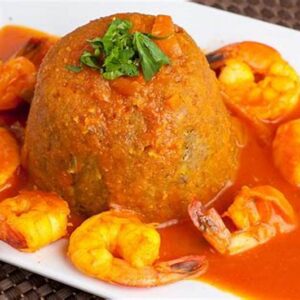Mofongo con camarones